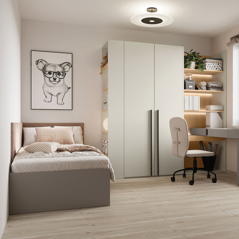 RONNIE Pat glisant copii, 90x200cm, somieră și 2 sertare incluse