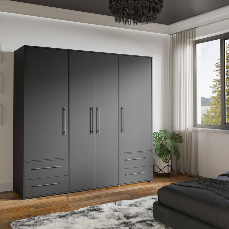 NATE Dulap 4 uși, 4 sertare