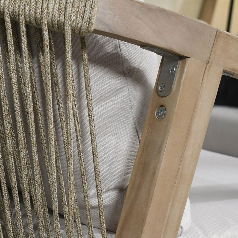 RIMINI/OLIVE Set mobilier terasă/grădină, 2 fotolii și măsuță