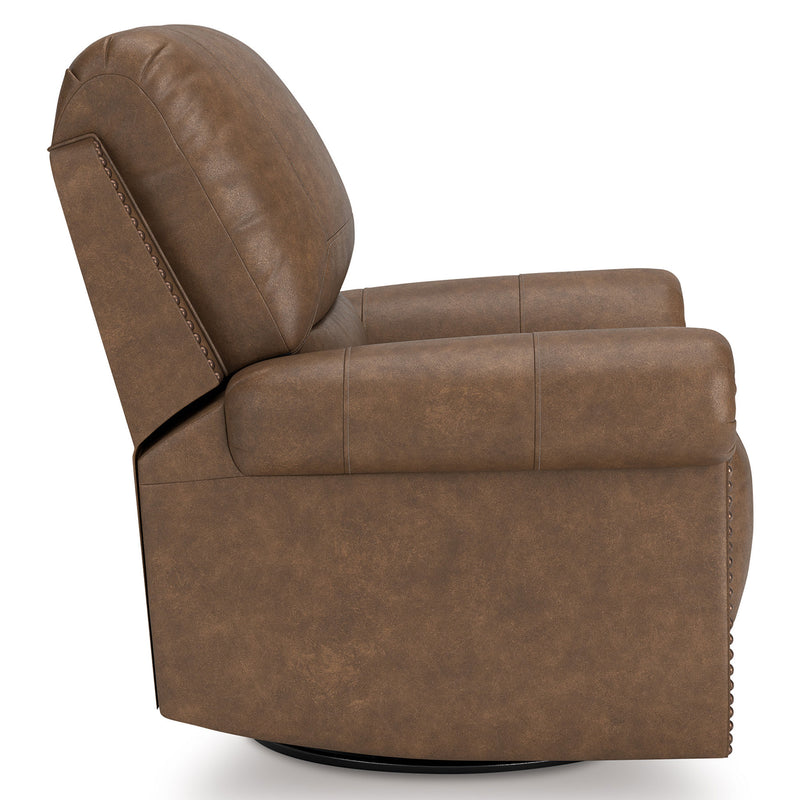 MATTHEW Fotoliu rotativ cu recliner manual, stofă