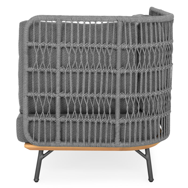 COTTAGE/WEST Set mobilier terasă/grădină, colțar și masă