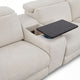 DUNKLIN Ansamblu 2 reclinere electrice, mecanism tetiere, wireless charger, depozitare, boxă sunet, măsuță lucru, stofă
