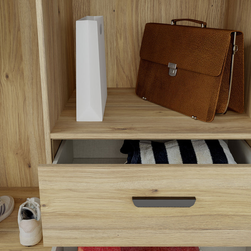 NATE Dulap 3 uși, 2 sertare