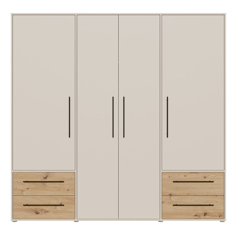 NATE Dulap 4 uși, 4 sertare