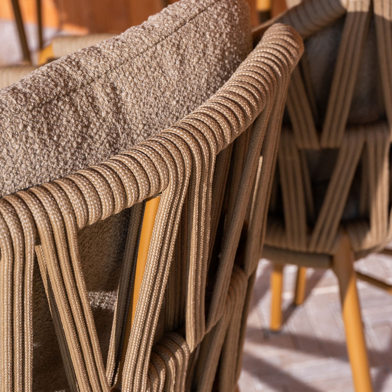 BIARRITZ Set mobilier terasă/grădină, 6 scaune și masă bar