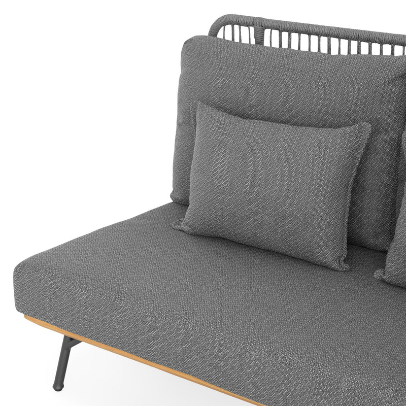 COTTAGE/WEST Set mobilier terasă/grădină, colțar și masă