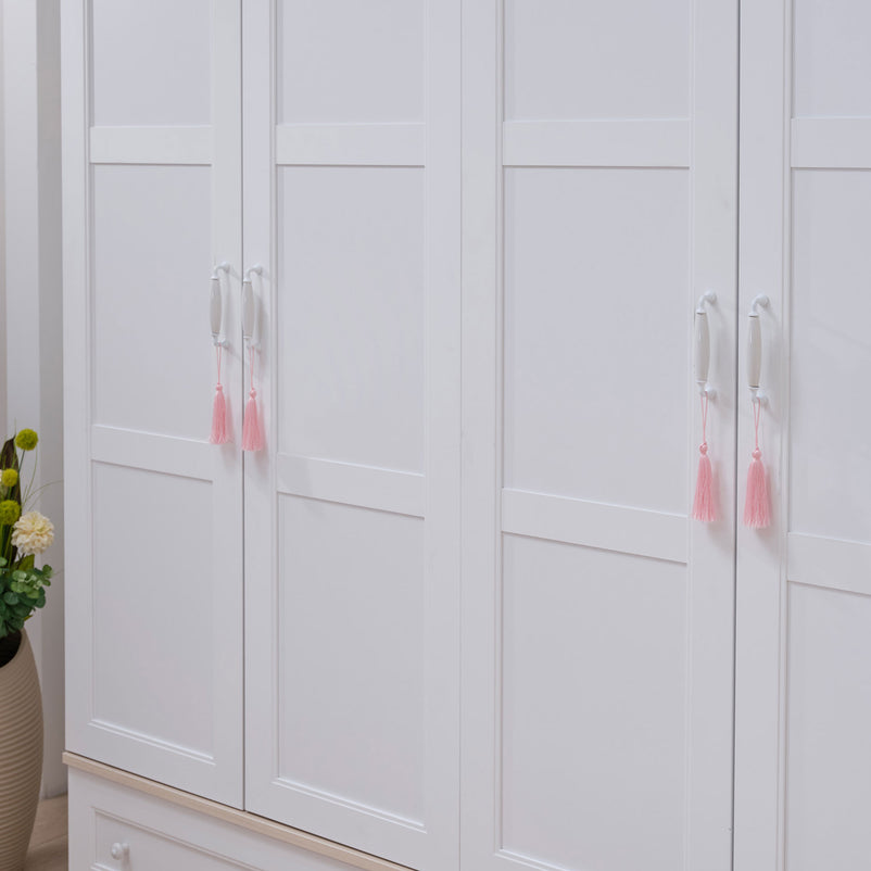 JASMINE Dulap copii, 4 uși, 2 sertare