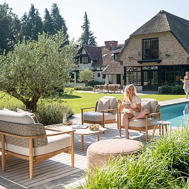 BOHO Set mobilier terasă/grădină, 2 fotolii, canapea și măsuță