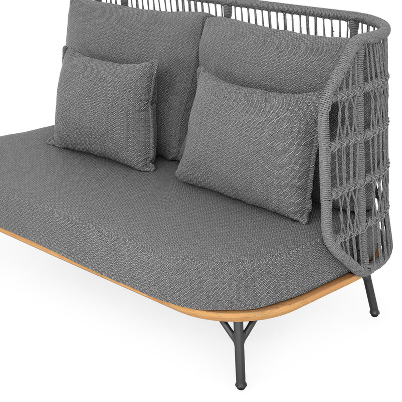 COTTAGE/WEST Set mobilier terasă/grădină, colțar și masă