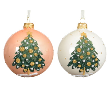 PINETREE Set 2 globuri, sticlă