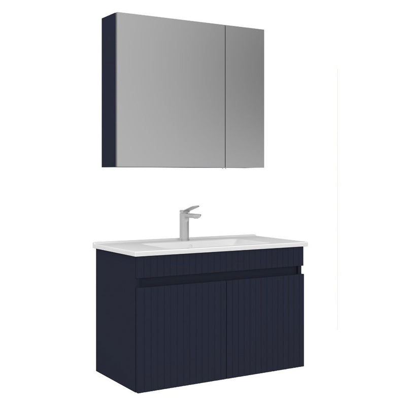 TIVOLI Set mobilier baie, mască lavoar, dulap suspendat cu oglindă și lavoar