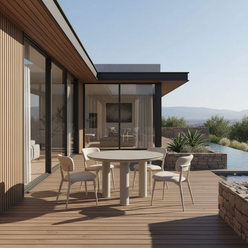 SALLY Set mobilier terasă/grădină, 4 scaune și masă