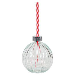 BALL Cană cu pai, sticlă, 300ml