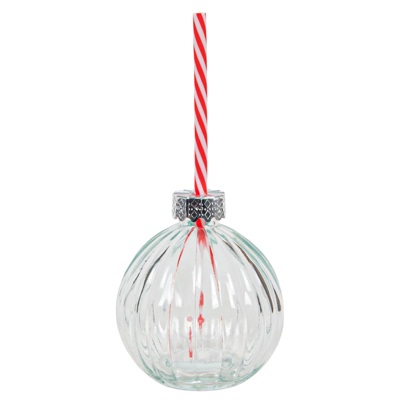 BALL Cană cu pai, sticlă, 300ml