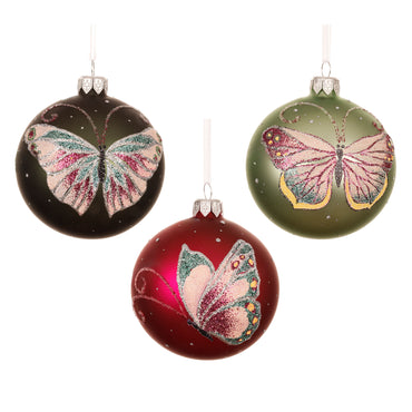 MARIPOSA Set 3 globuri, sticlă