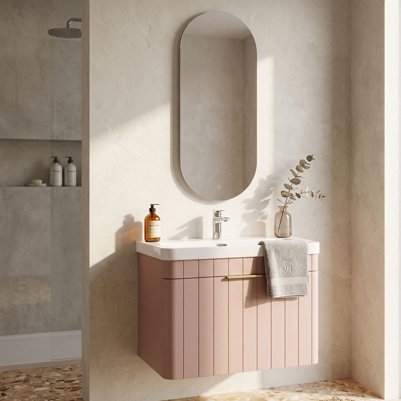 BLOOM/GALA Set mobilier baie, mască lavoar, lavoar și oglindă
