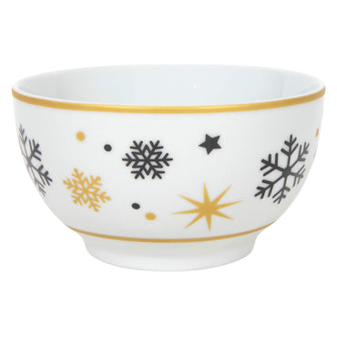 SNOWFLAKE Bol individual, ceramică, D.14cm
