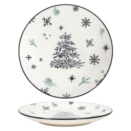 SNOWFLAKE TREE Farfurie fel principal, ceramică, D.26.5cm