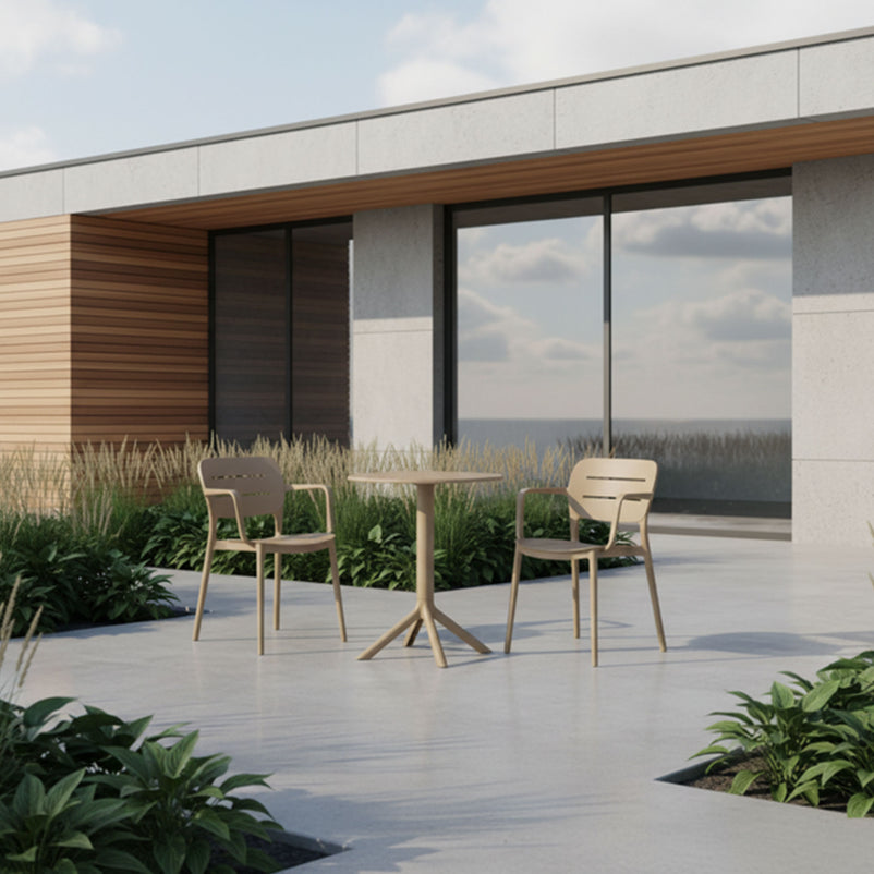 CIRCLE/MARCO Set mobilier terasă/grădină, 2 scaune și masă
