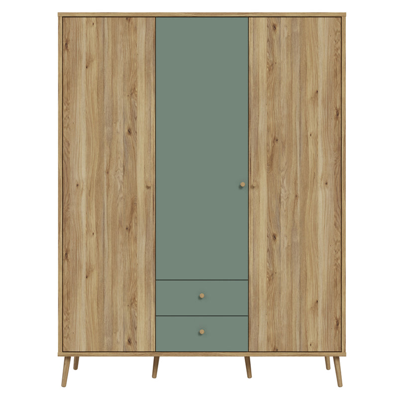 MIRACLE Dulap copii, 3 uși, 2 sertare