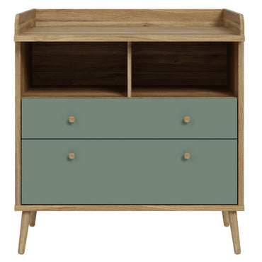 MIRACLE Comodă copii, 2 sertare, nișă și suport de înfășat