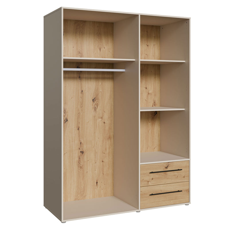 NATE Dulap 3 uși, 2 sertare