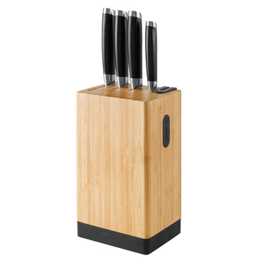 LEO Set 4 cuțite bucătărie cu suport