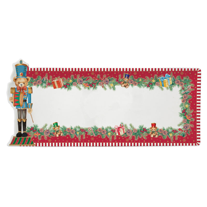 CHRISTMAS TEDDY Platou servire