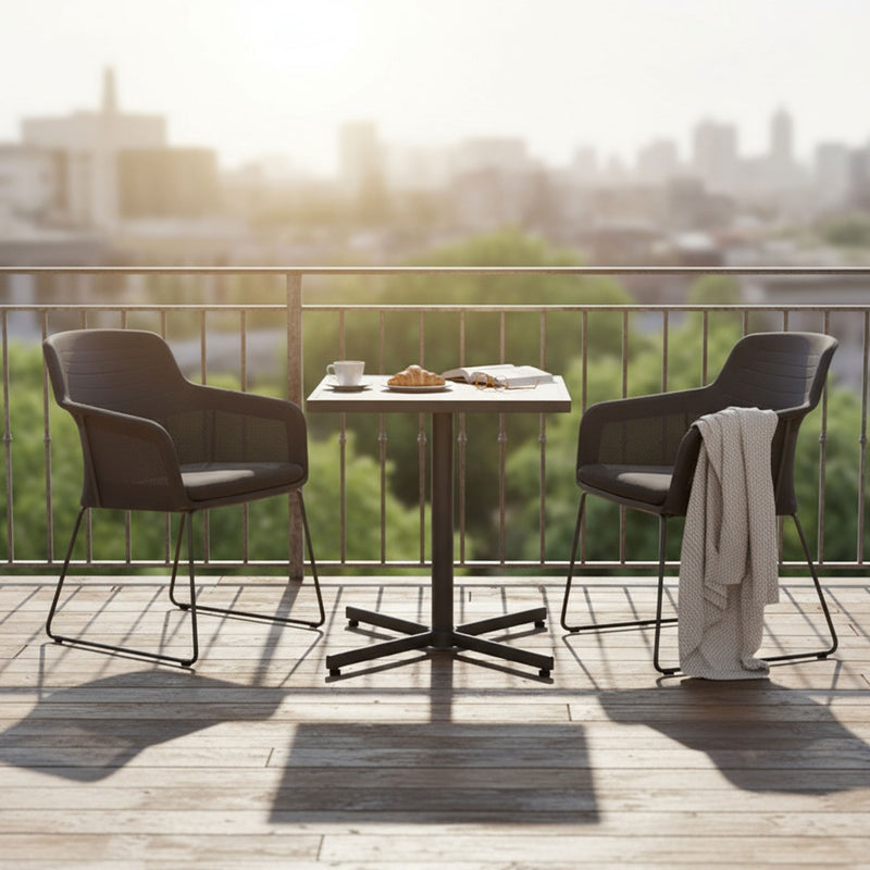 MOCHA/BEZIER Set mobilier terasă/grădină, 2 scaune și masă