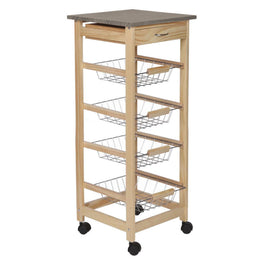 NERINA Gheridon cu sertar și 4 rafturi