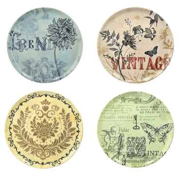 CINZIA Set 4 farfurii pizza, porțelan, D.33cm