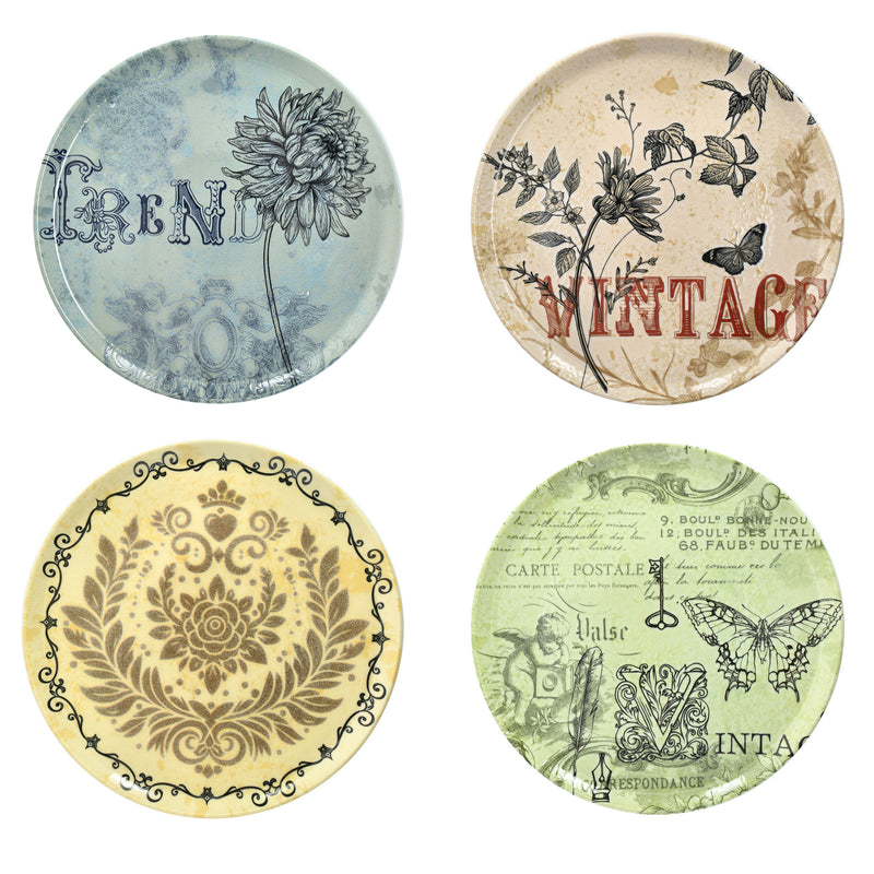 CINZIA Set 4 farfurii pizza, porțelan, D.33cm