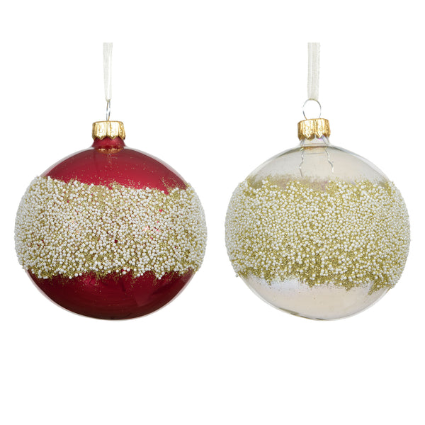 IRIS Set 2 globuri, sticlă, D.8cm