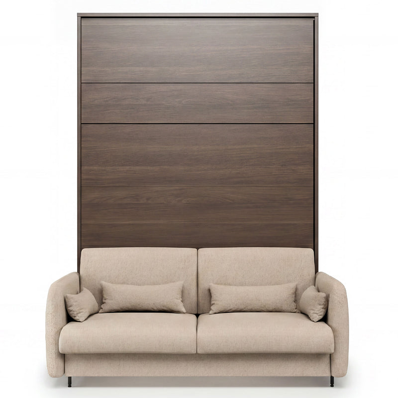 SMART Ansamblu pat rabatabil cu mecanism vertical, canapea și panou tapițat, 140x200cm