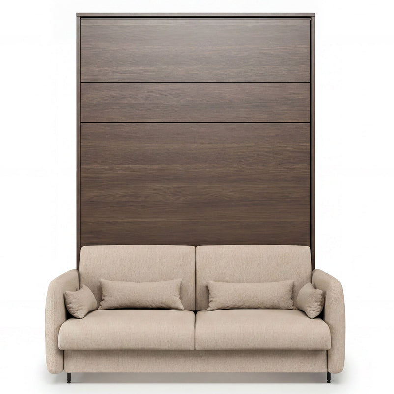 SMART Ansamblu pat rabatabil cu mecanism vertical, canapea și panou tapițat, 140x200cm