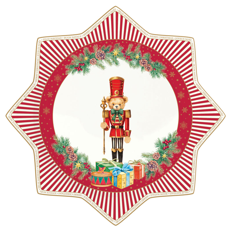 CHRISTMAS TEDDY Platou servire