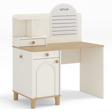 BECKY Birou copii, 1 ușă, 1 sertar și suprapozabil 1 sertar