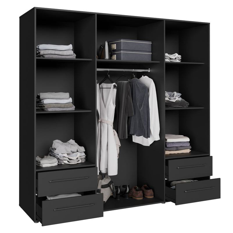 NATE Dulap 4 uși, 4 sertare