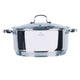 SANTA CLARA Oală cu capac, inox, D.28cm