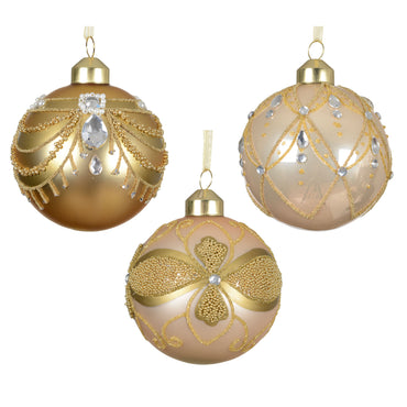 ARAGON Set 3 globuri, sticlă, D.8cm