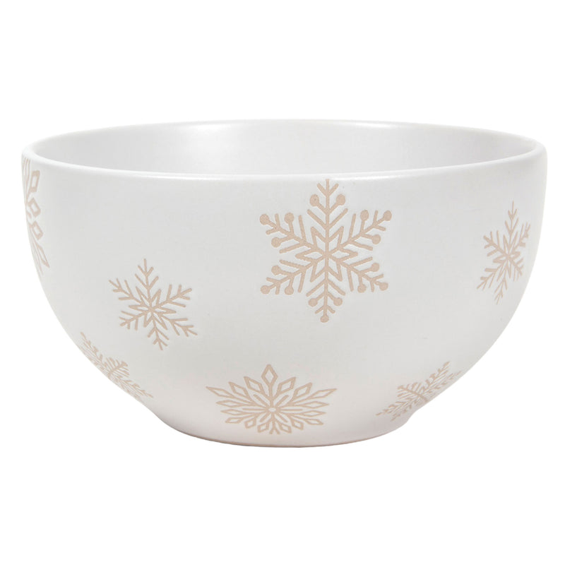 SNOWFLAKE Bol individual, ceramică, D.14cm