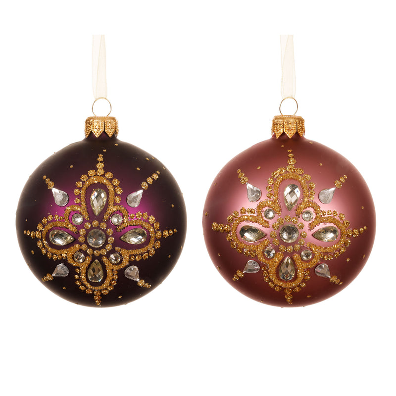 DIAMONDS Set 2 globuri, sticlă