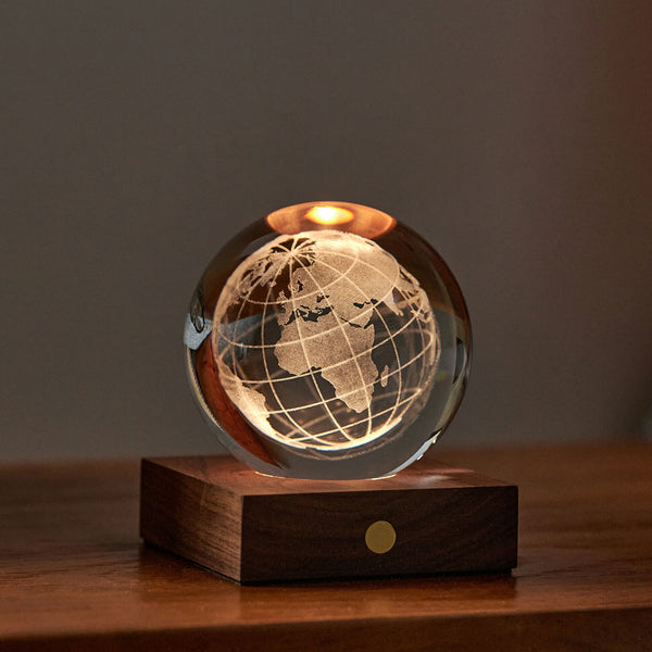 AMBER CRYSTAL WORLD GLOBE Lampă decorativă
