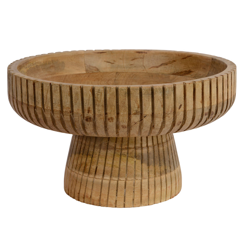 COTTAGE Bol cu picior, lemn, D.22cm