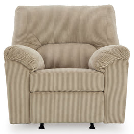 RAYAS Fotoliu cu recliner manual și balans, stofă