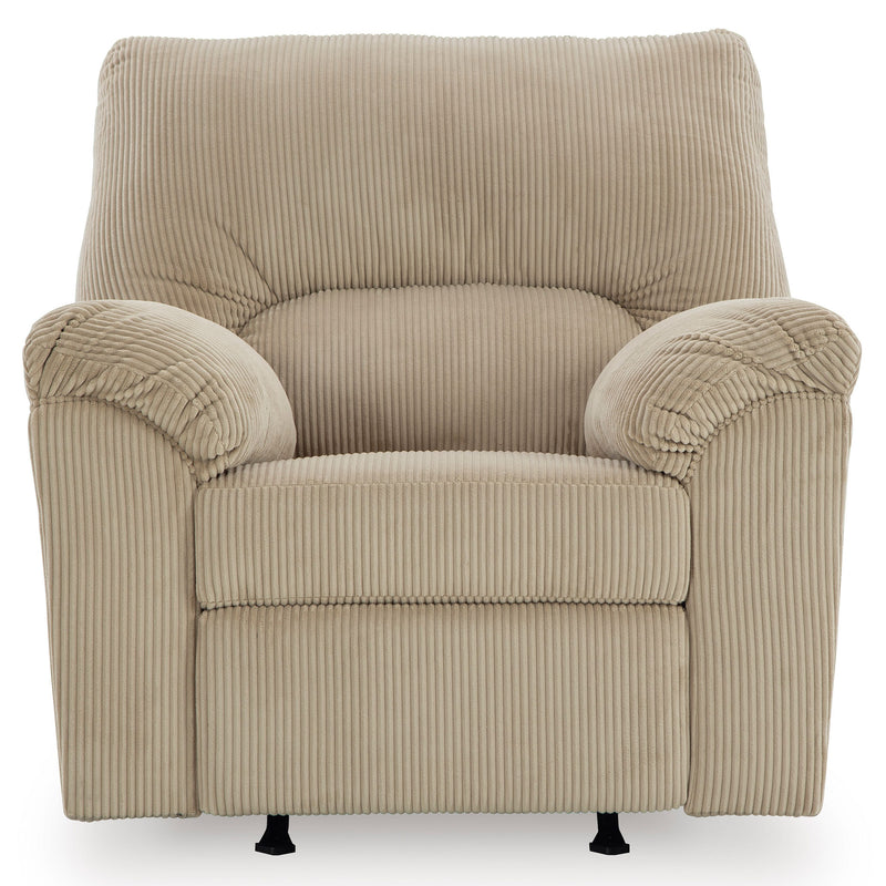 RAYAS Fotoliu cu recliner manual și balans, stofă