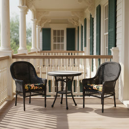 SUSAN Set mobilier terasă/grădină, 2 scaune și masă rotundă cafea