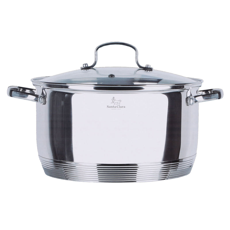 SANTA CLARA Oală cu capac, inox, D.20cm