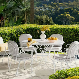 BOTANIC Set mobilier terasă/grădină, 6 scaune și masă