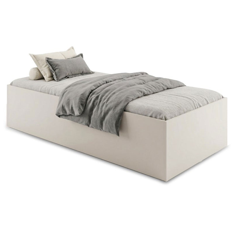 MODE WHITE Pat copii 90x200, ladă depozitare, somieră inclusă